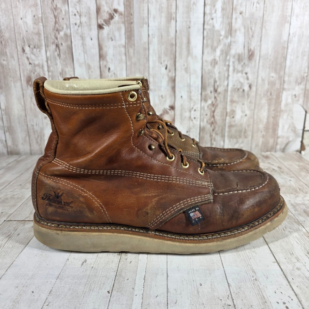 Thorogood Mens American Heritage 6 Moc Toe Work Boots Brown 814-4200 Size 12 D
